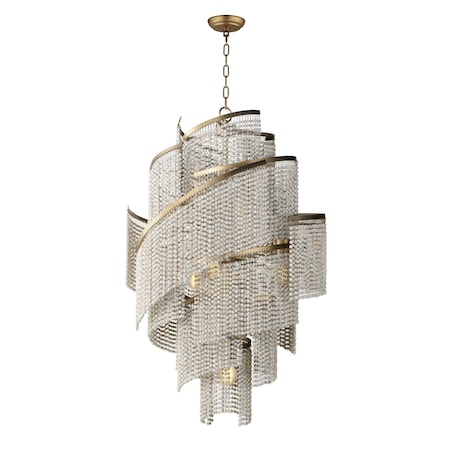 Maxim Lighting Fontaine 7-Light Chandelier, Golden Silver 22467WWDGS